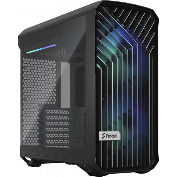 Fractal Design Torrent Compact  RGB TG Lys Tint E-ATX-kabinet med vindue, Sort Sort