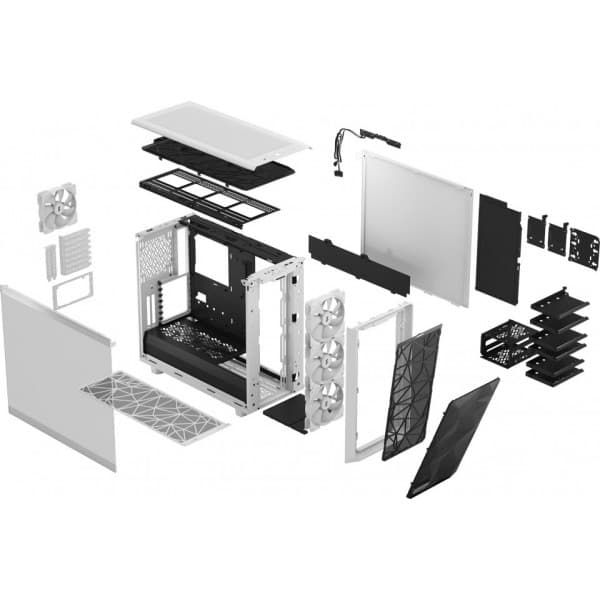 Fractal Design Meshify 2 RGB ATX-kabinet, hvid