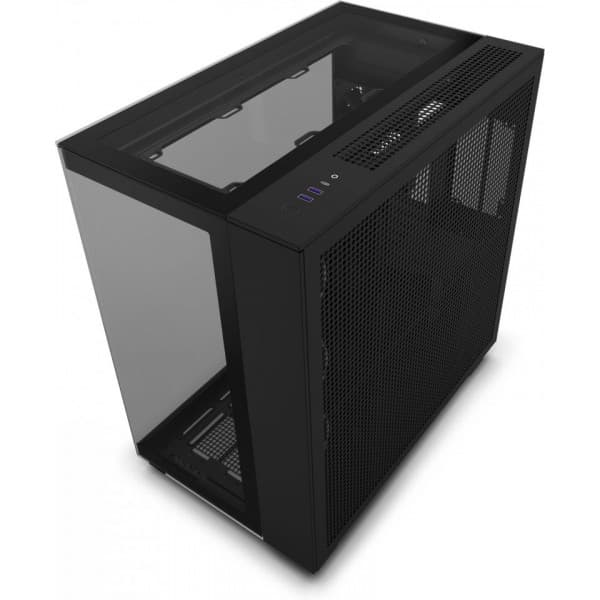 NZXT H9 Elite Mid Tower ATX-chassi med fönster, svart