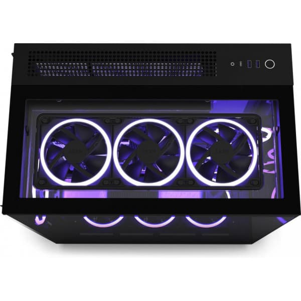 NZXT H9 Elite Mid Tower ATX-chassi med fönster, svart