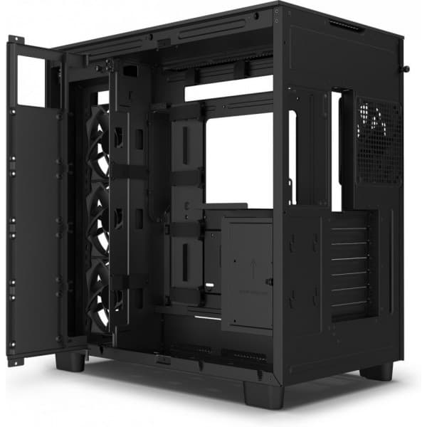 NZXT H9 Flow Mid Tower ATX-chassi med fönster, svart
