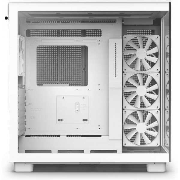 NZXT H9 Flow Mid Tower ATX-chassi med fönster, vit