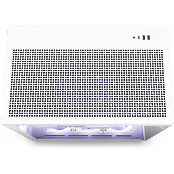 NZXT H9 Flow Mid Tower ATX-chassi med fönster, vit