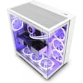 Miniatyrbild 1 av 6: NZXT H9 Flow Mid Tower ATX-chassi med fönster, vit