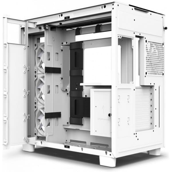 NZXT H9 Elite Mid Tower ATX-chassi med fönster, vit