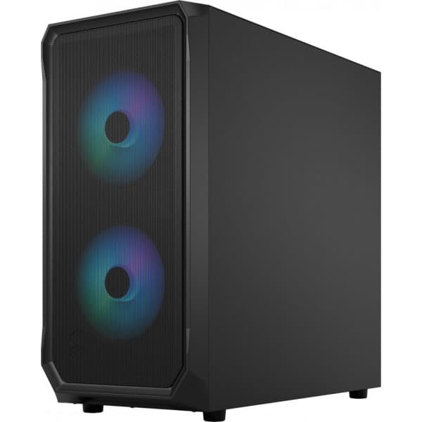 Fractal Design Focus 2 RGB Sort TG Gennemsigtig ATX-kabinet med vindue, sort