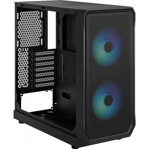 Fractal Design Focus 2 RGB Sort TG Gennemsigtig ATX-kabinet med vindue, sort