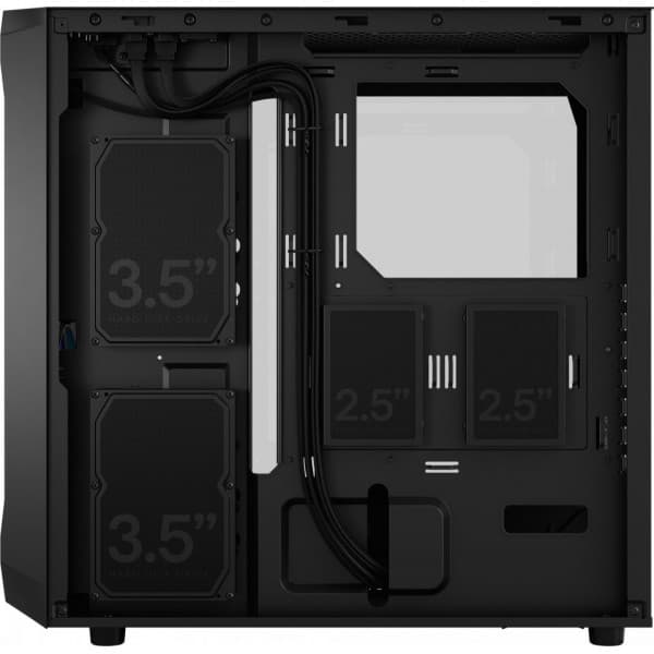 Fractal Design Focus 2 RGB Sort TG Gennemsigtig ATX-kabinet med vindue, sort