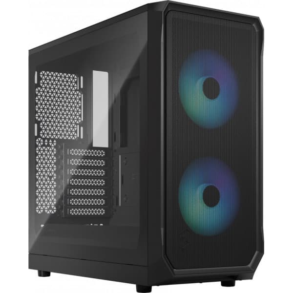 Fractal Design Focus 2 RGB Svart TG Klar Tint ATX-chassi med fönster, svart Svart