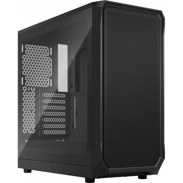 Fractal Design Focus 2 Sort TG Klar Tint ATX-kabinet med vindue, sort Sort