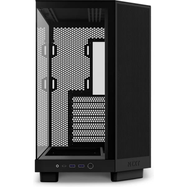 NZXT H6 Flow ATX-kabinet med panoramavindue, sort