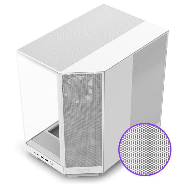 NZXT H6 Flow ATX-kabinet med panoramavindue, sort