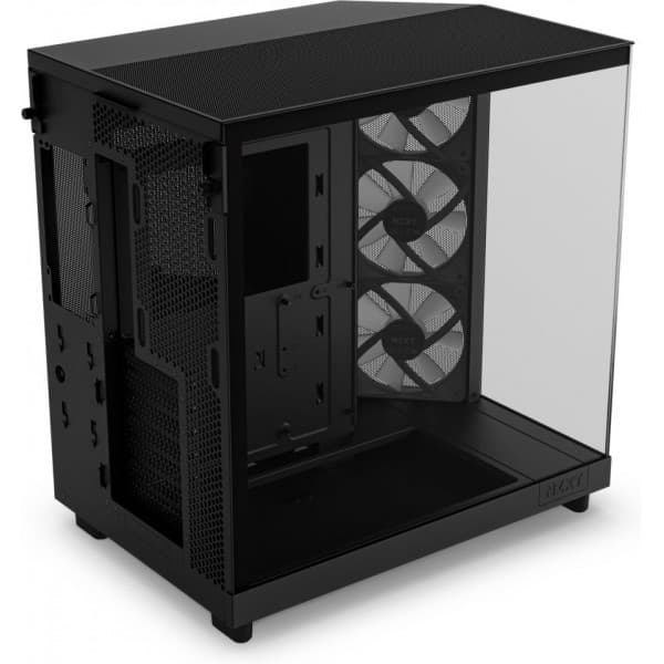 NZXT H6 Flow RGB ATX -chassi med panorama fönster, svart