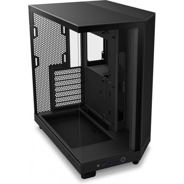NZXT H6 Flow RGB ATX -chassi med panorama fönster, svart