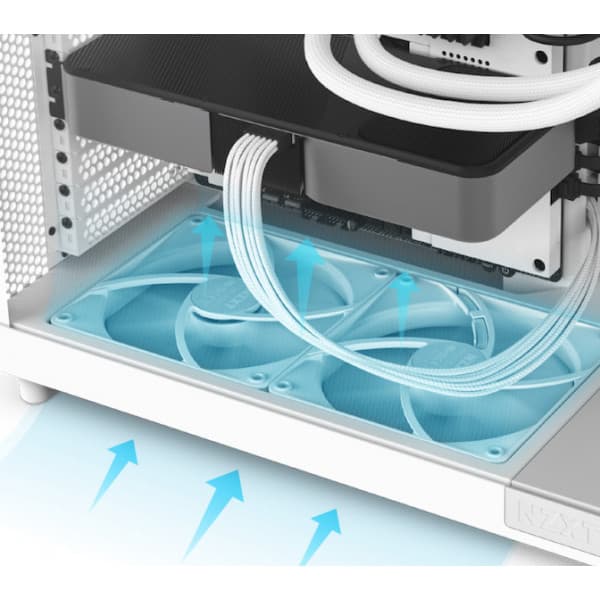 NZXT H6 Flow RGB ATX -chassi med panorama fönster, svart