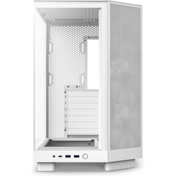 NZXT H6 Flow RGB ATX-kabinet med panoramavindue, hvid