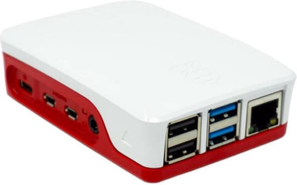 Raspberry Pi® SBC-hus Passar modell: Raspberry Pi® 5 B Röd, Vit
