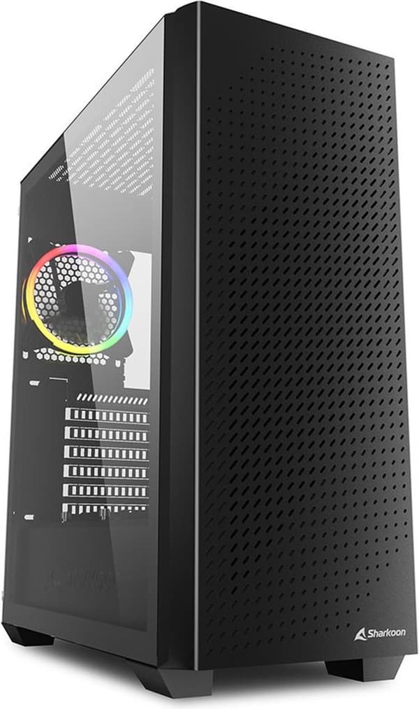 Sharkoon VS9 RGB Sort - Tower model ATX - sort Sort