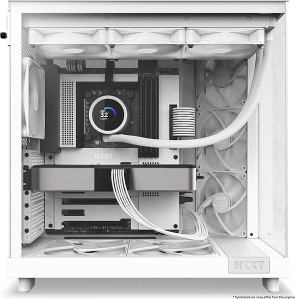 NZXT H6 Airflow - Midi Tower - PC - Vit - ATX - micro ATX - Mini-ITX - Stål - Härdat glas - 16,