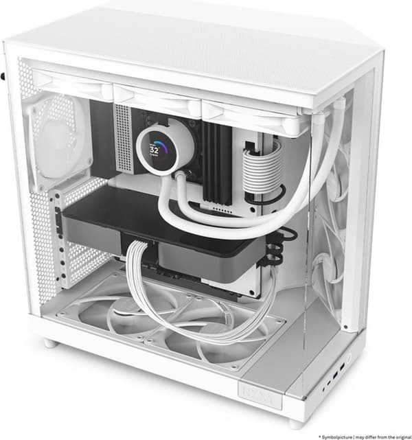 NZXT H6 Airflow - Midi Tower - PC - Vit - ATX - micro ATX - Mini-ITX - Stål - Härdat glas - 16,