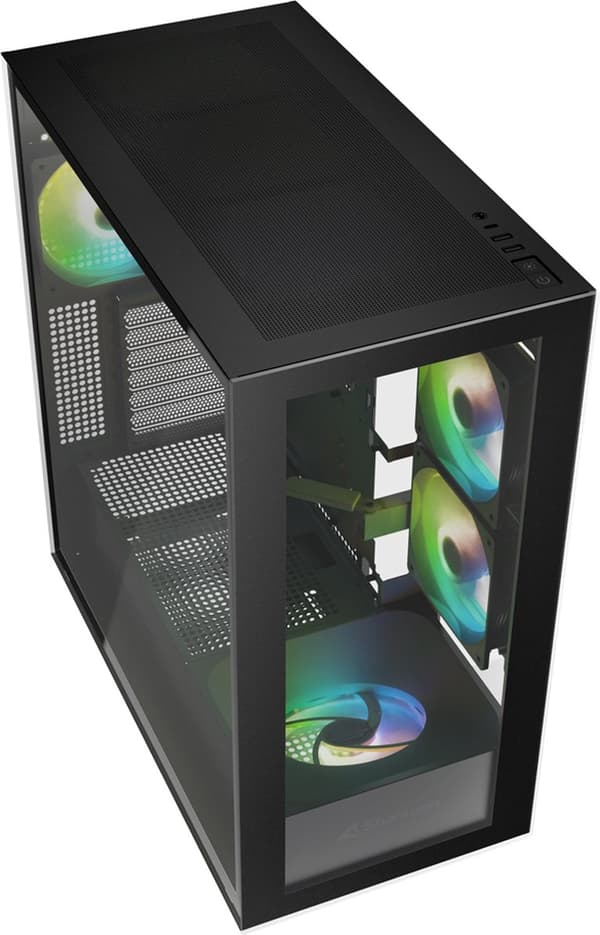 Sharkoon Rebel C60 Svart - Midtower modell - ATX - RGB - svart