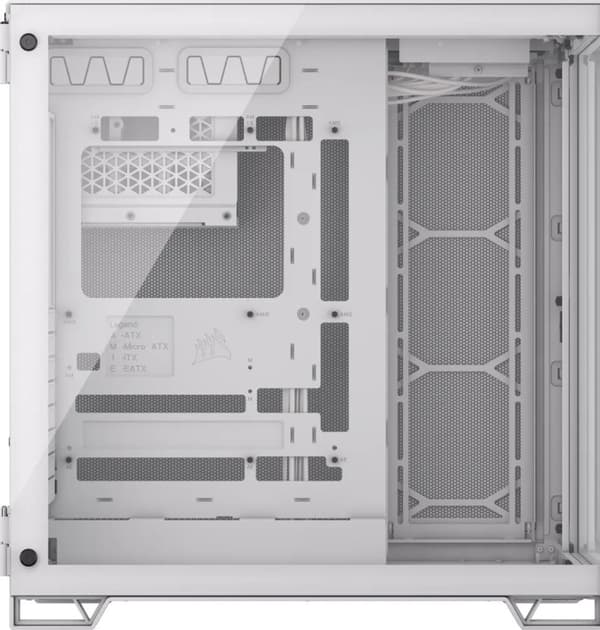 Corsair Geh Midi 6500X härdat glas vit (CC-9011258-WW)