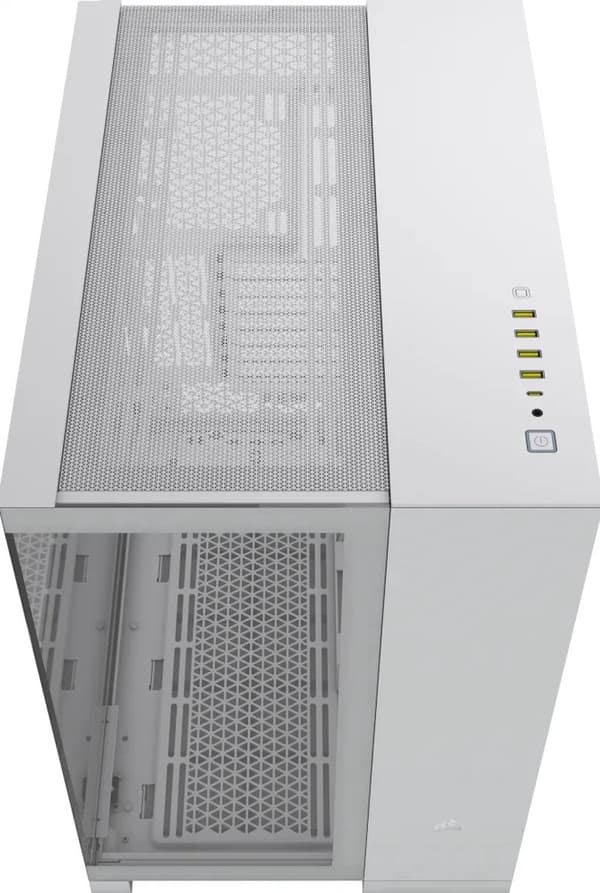 Corsair Geh Midi 6500X härdat glas vit (CC-9011258-WW)