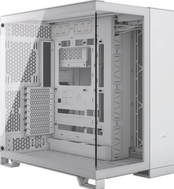 Corsair Geh Midi 6500X härdat glas vit (CC-9011258-WW) Vit