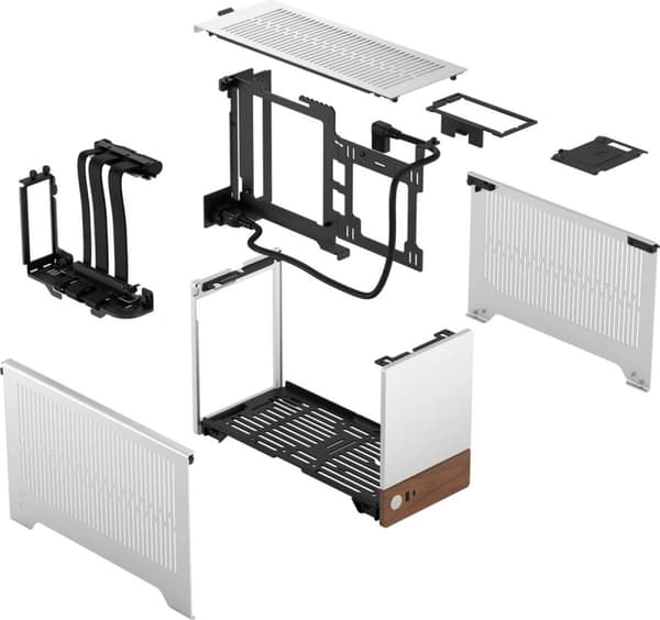 Fractal Design Terra - Small Form Factor (SFF) - Silver - Mini-ITX - Aluminium - Trä
