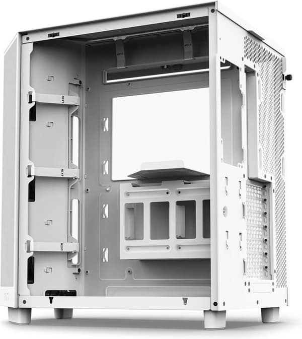NZXT H6 Airflow - Midi Tower - PC - Vit - ATX - micro ATX - Mini-ITX - Stål - Härdat glas - Bla