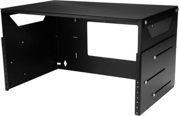 StarTech vægmonteret serverrack - indbygget hylde - vægskab - massivt stål - 4U