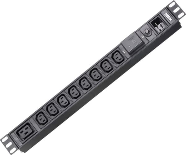 ATEN PE0209SG 1U 9-ports basic PDU 8x C13 1x C19 16A