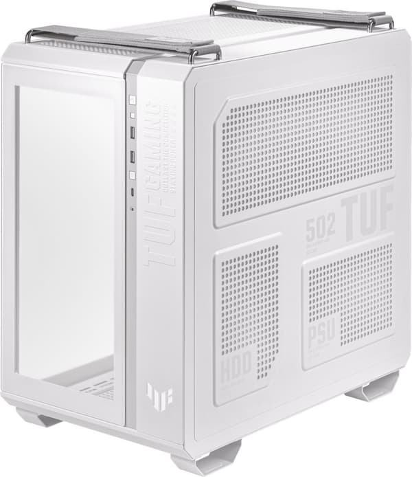 ASUS TUF Gaming GT502 PLUS TG ARGB ATX-kabinet med vindue, hvid