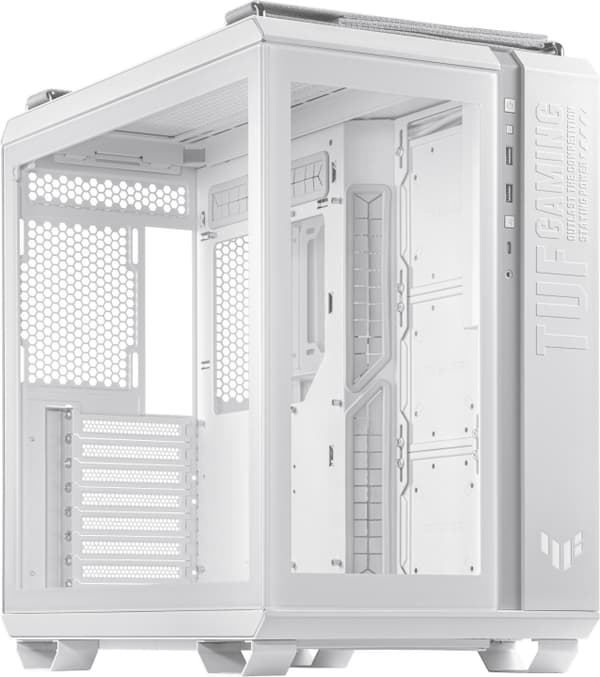 ASUS TUF Gaming GT502 PLUS TG ARGB ATX-kabinet med vindue, hvid Hvid