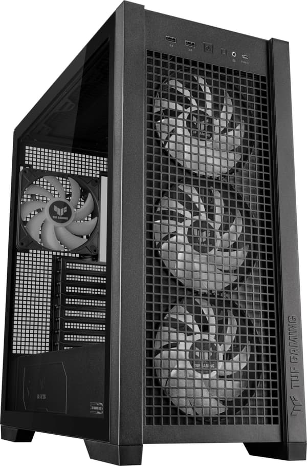 ASUS TUF Gaming GT302 TG ARGB ATX-kabinet med vindue, sort