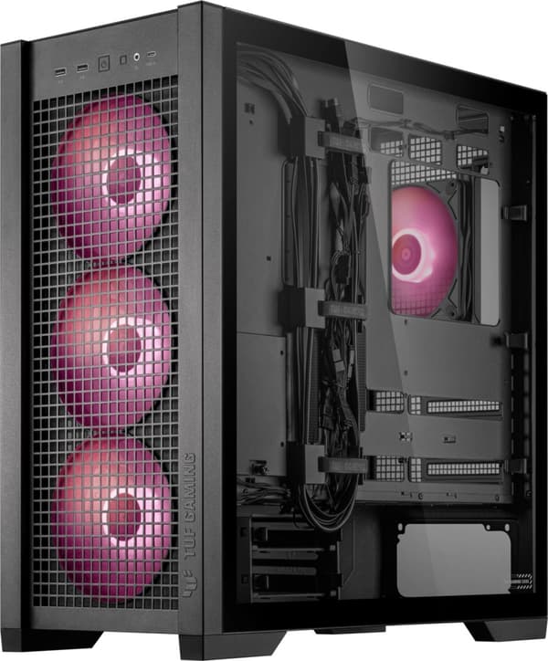 ASUS TUF Gaming GT302 TG ARGB ATX-kabinet med vindue, sort