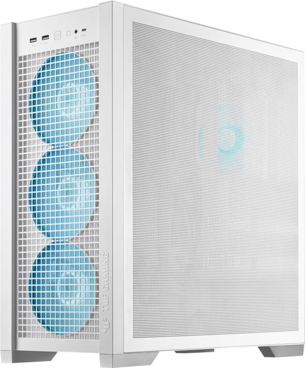 ASUS TUF Gaming GT302 TG ARGB ATX-kabinet med vindue, hvid