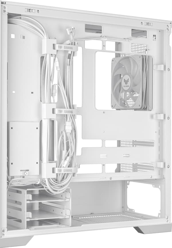 ASUS TUF Gaming GT302 TG ARGB ATX-kabinet med vindue, hvid