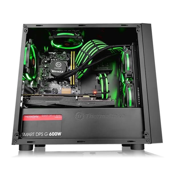 Thermaltake Versa H17 Microtorre de ventana negro