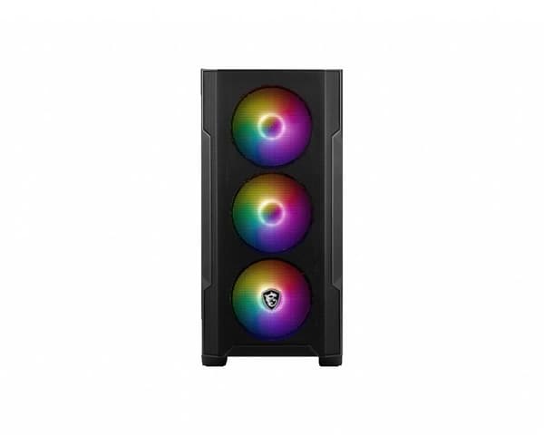 MSI MAG FORGE M100R datorfodral Midi Tower Svart, Transparent