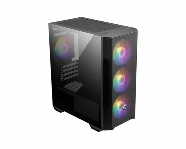 MSI MAG FORGE M100R datorfodral Midi Tower Svart, Transparent