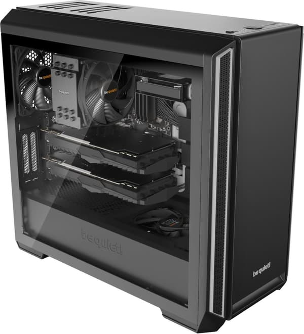 Be Quiet! Silent Base 601 ATX-kabinet med vindue, sort/sølv