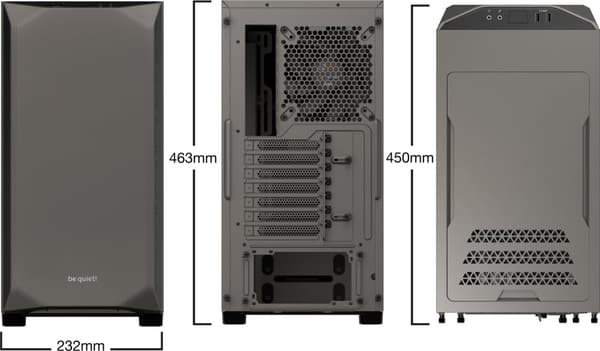 Be Quiet! Pure Base 500 ATX-kabinet med vindue, grå
