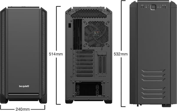 Be Quiet! Silent Base 601 ATX-chassi, svart