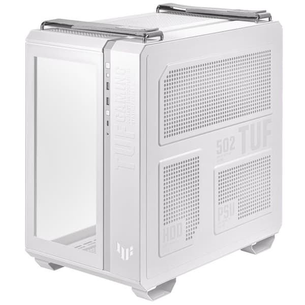 ASUS GT502 PLUS TUF GAMING-fodral - Vit - Midi-torn - ATX - 120 mm och 140 mm fläktar Vit