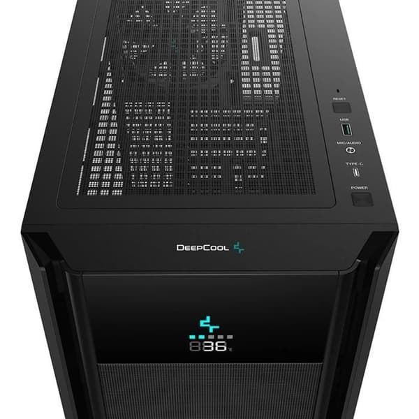 PC-fodral utan strömförsörjning - DEEPCOOL CH510 Mesh Digital (svart) - Medium tower - E-ATX-format