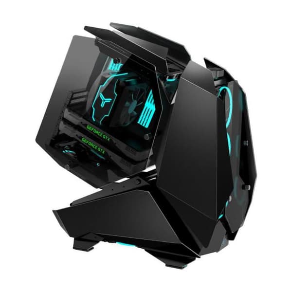 JONSBO MOD5 Svart PC-fodral - ATX, PS2 - 3x3,5'', 3x2,5'' - 3x120mm - Flerfärgad belysning Svart