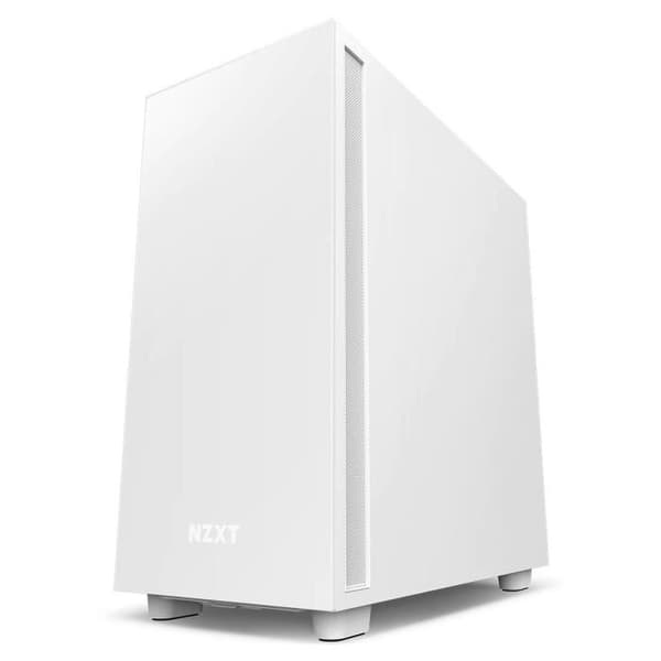Medeltorn chassi - NZXT - H7 - Vit - Sidofönster i härdat glas - Modern design