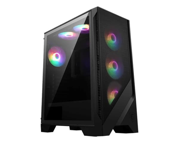 MSI MAG FORGE 120A AIRFLOW computertaske Midi Tower Sort, Gennemsigtig Sort, Transparent