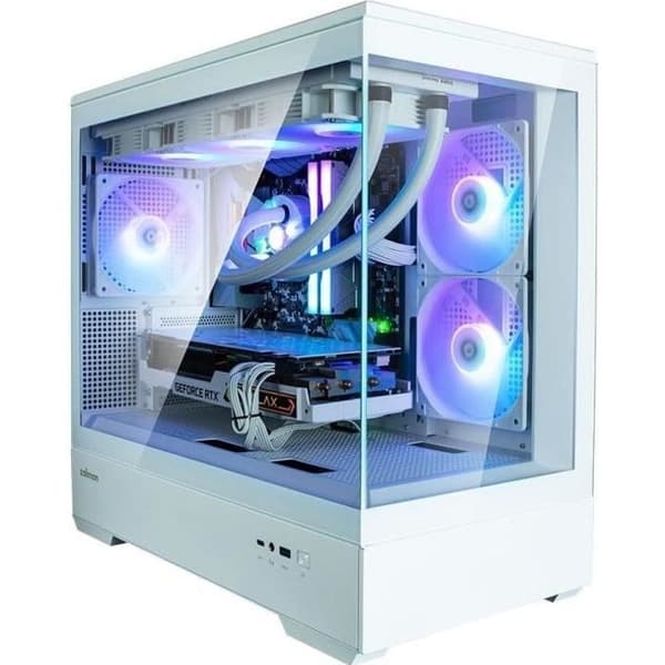 PC-fodral utan strömförsörjning - ZALMAN P30 (Vit) - Minitorn - Micro-ATX - 3x120mm LED A-RGB